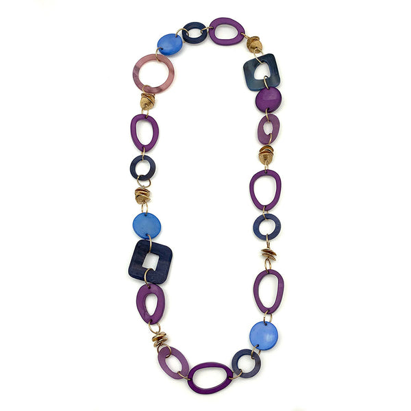 Necklace - Anju Omala Heliotrope Collection Necklace Links and Brass - Girl Intuitive - Anju Jewelry -