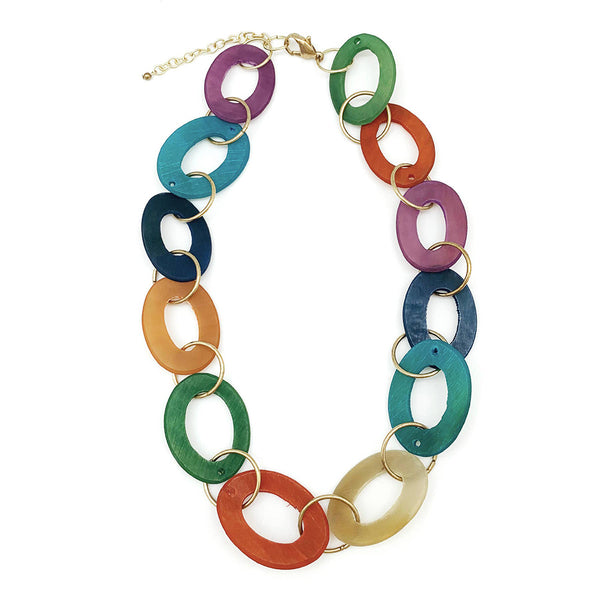 Necklace - Anju Omala Rainbow Collection Short Necklace - Girl Intuitive - Anju Jewelry -