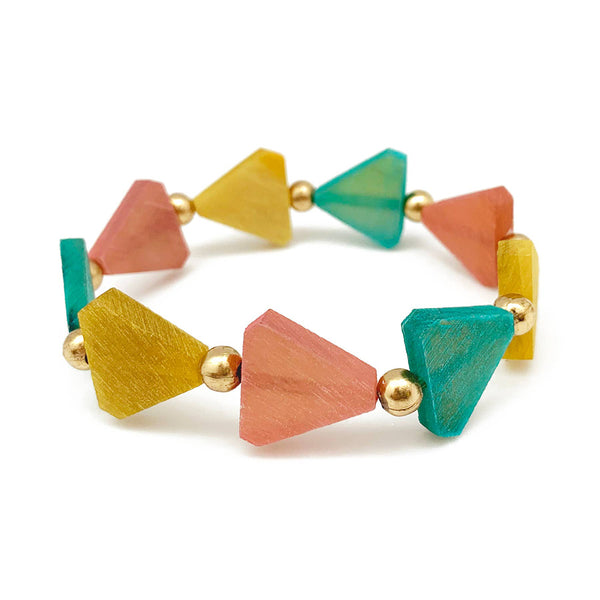 bracelet - Anju Omala Pleasing Pastels Collection Elastic Bracelet - Girl Intuitive - Anju Jewelry -