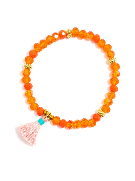 bracelet - Traveling Tassel Bracelet - Girl Intuitive - Zenzii - Orange