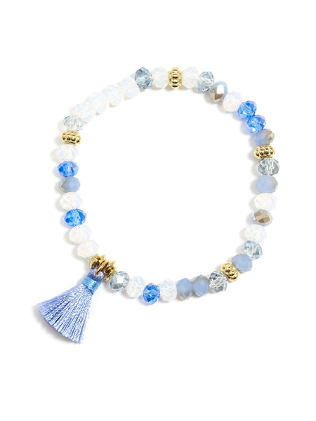 bracelet - Traveling Tassel Bracelet - Girl Intuitive - Zenzii - Blue