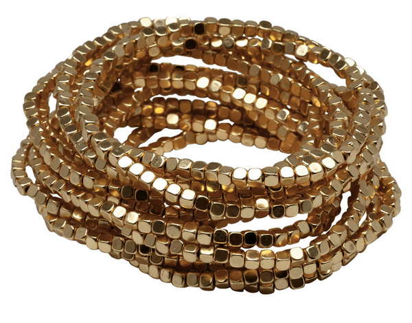 bracelet - Karine Sultan Beaded Stretch Bracelets - Girl Intuitive - Karine Sultan - Gold Ox