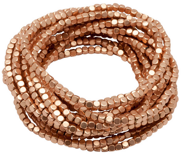 bracelet - Karine Sultan Beaded Stretch Bracelets - Girl Intuitive - Karine Sultan - Rose Gold