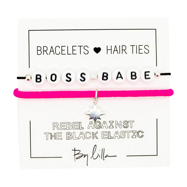 Hair - Boss Babe Elastic Hair Tie and Bracelet By Lilla - Girl Intuitive - By Lilla -