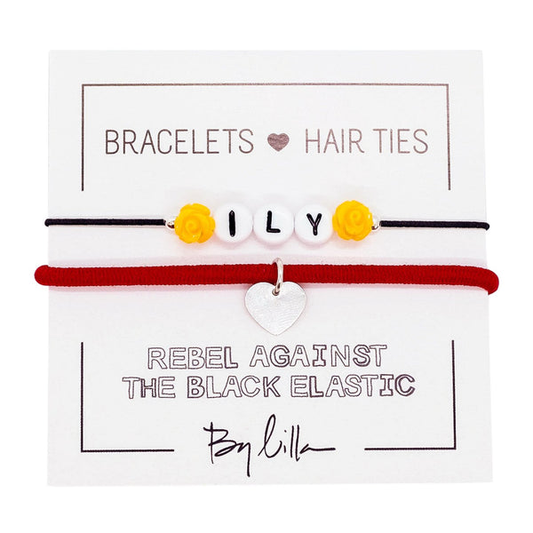 Hair - ILY Elastic Hair Tie and Bracelet By Lilla - Girl Intuitive - By Lilla -
