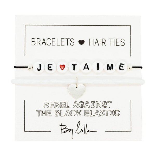 Hair - Je T'aime Elastic Hair Tie and Bracelet By Lilla - Girl Intuitive - By Lilla -