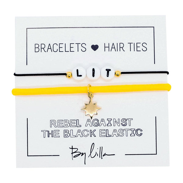 Hair - Lit Elastic Hair Tie and Bracelet By Lilla - Girl Intuitive - By Lilla -