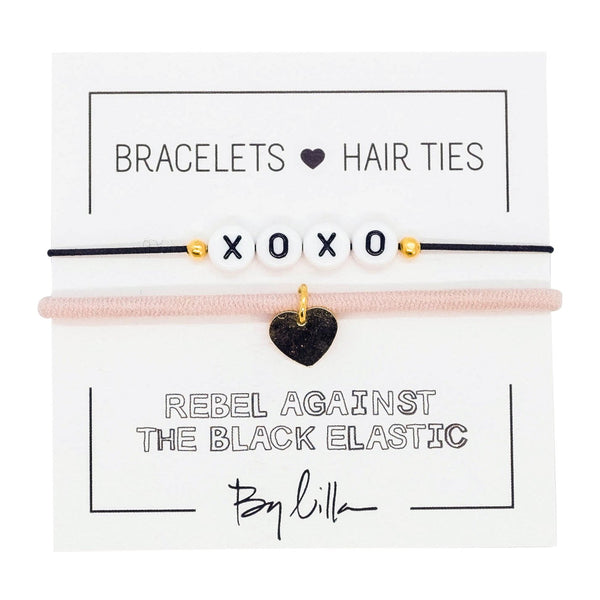 Hair - XOXO Elastic Hair Tie and Bracelet By Lilla - Girl Intuitive - By Lilla -