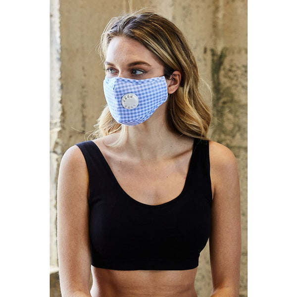 Mask - Checkered Carbon Filter Insert Facemask - Girl Intuitive - Leto -
