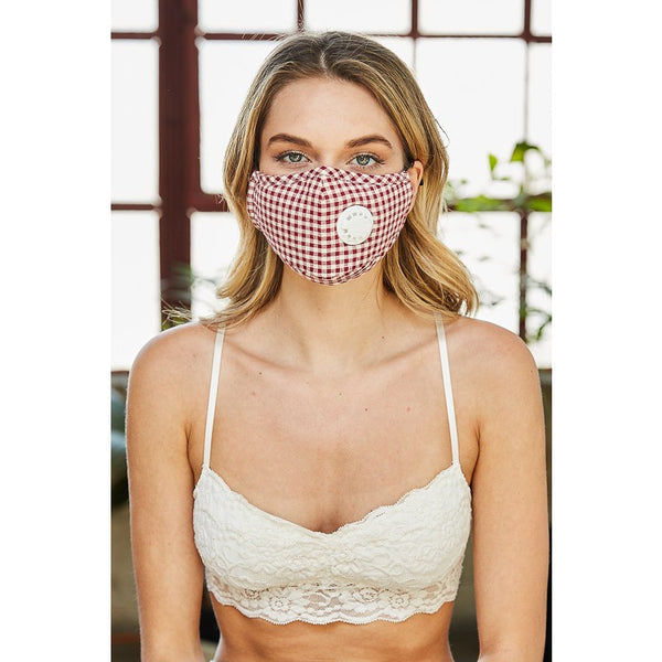 Mask - Checkered Carbon Filter Insert Facemask - Girl Intuitive - Leto -