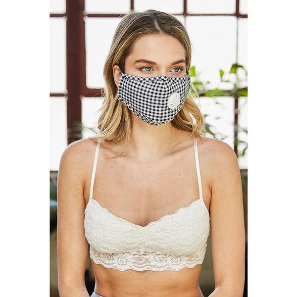 Mask - Checkered Carbon Filter Insert Facemask - Girl Intuitive - Leto -