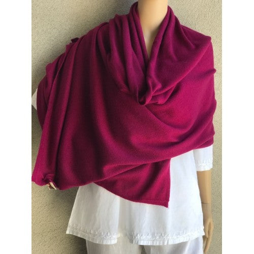 Scarves - Dolma Cashmere Travel Solid Scarf - Girl Intuitive - Dolma - Dark Purple