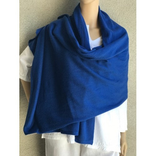 Scarves - Dolma Cashmere Travel Solid Scarf - Girl Intuitive - Dolma - Blue