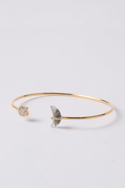 bracelet - Chan Luu Bangle with Diamonds - Girl Intuitive - Chan Luu - Gold