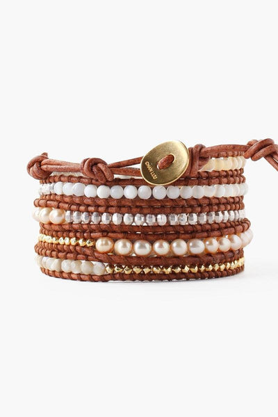 bracelet - Chan Luu Champagne Pearl Wrap Bracelet - Girl Intuitive - Chan Luu -