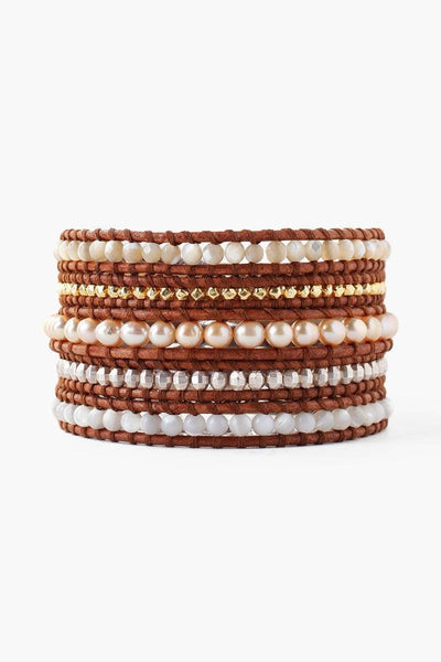 bracelet - Chan Luu Champagne Pearl Wrap Bracelet - Girl Intuitive - Chan Luu -