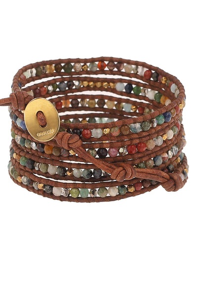 bracelet - Chan Luu Multi Cabochon Wrap Bracelet - Girl Intuitive - Chan Luu -