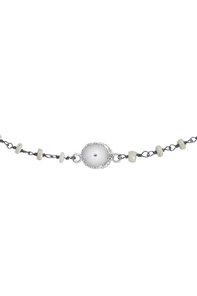 Necklace - Chan Luu Solar Quartz Silver Choker - Girl Intuitive - Chan Luu -