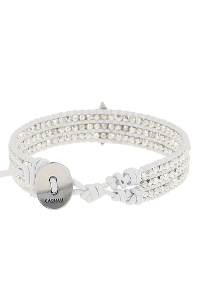 bracelet - Chan Luu White MOP Statement Silver Bracelet - Girl Intuitive - Chan Luu -