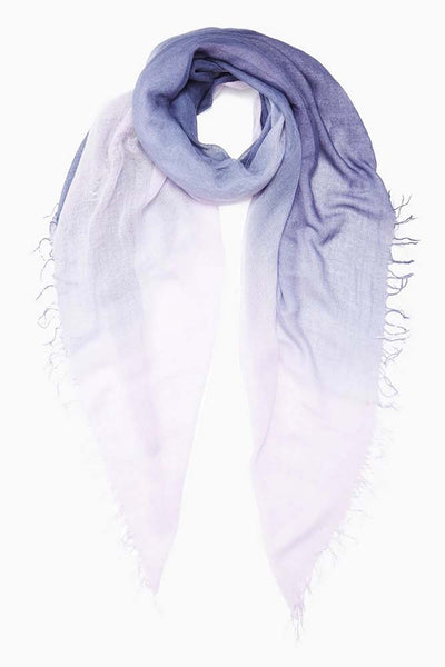 Scarves - Chan Luu Crown Blue Pastel Lilac Dip Dyed Cashmere and Silk Scarf - Girl Intuitive - Chan Luu -
