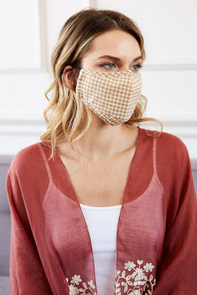 Mask - Reusable Checkered Facemask - Girl Intuitive - Leto -