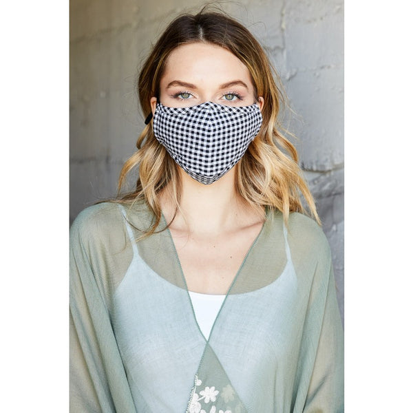 Mask - Reusable Checkered Facemask - Girl Intuitive - Leto -