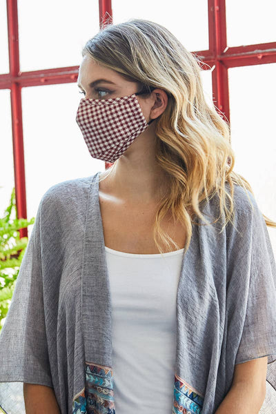 Mask - Reusable Checkered Facemask - Girl Intuitive - Leto -