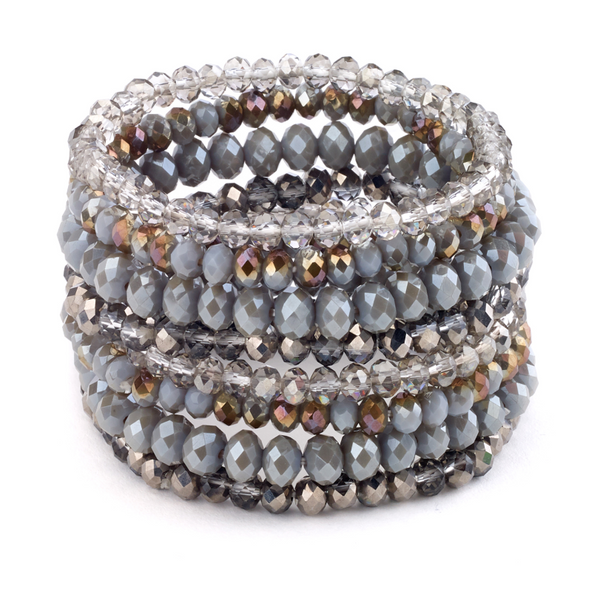bracelet - Chunky Multi-Strand Beaded Bracelet - Girl Intuitive - Island Imports -
