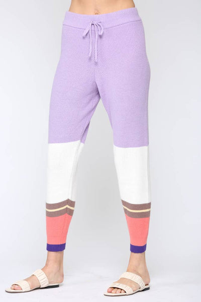 Pants - Color Block Knit Pants - Girl Intuitive - Fate -