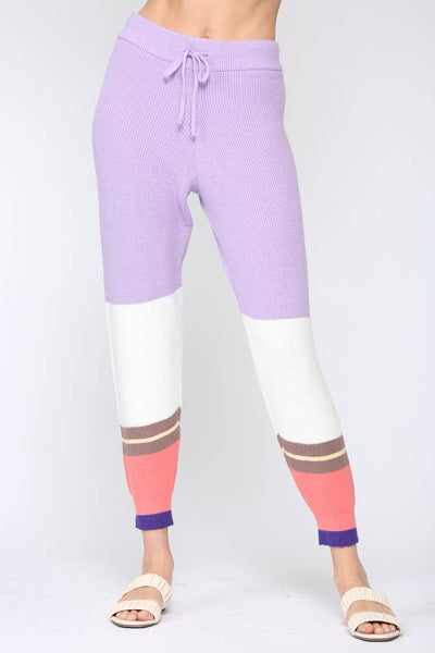 Pants - Color Block Knit Pants - Girl Intuitive - Fate -