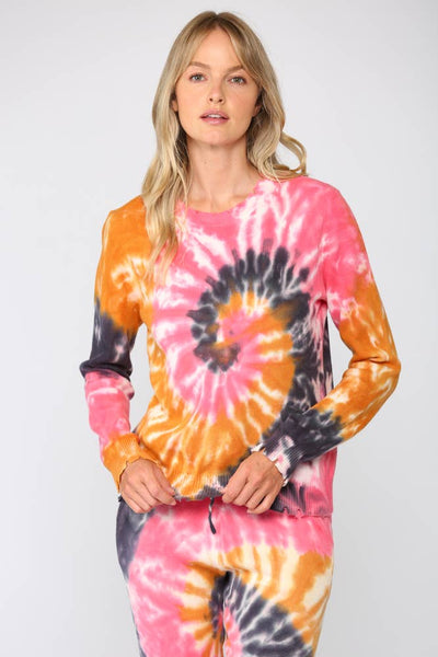 Sweater - Colorful Tie Dye Distressed Loungewear - Girl Intuitive - Fate -