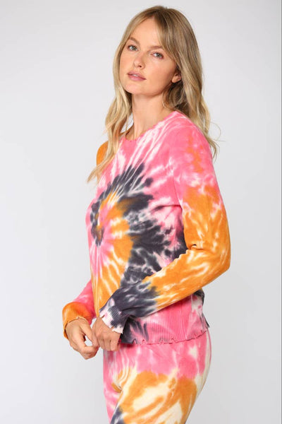 Sweater - Colorful Tie Dye Distressed Loungewear - Girl Intuitive - Fate -