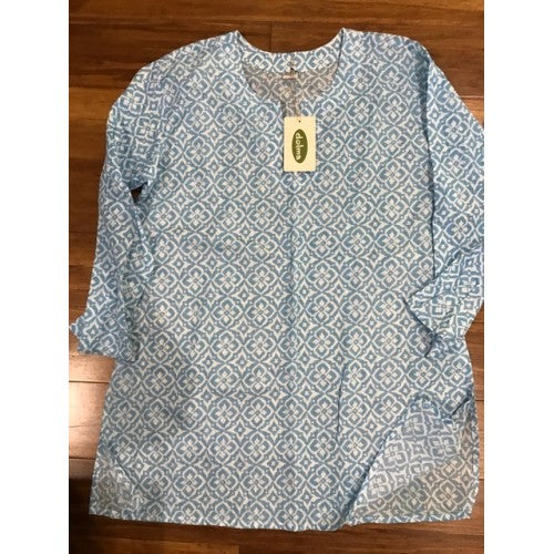 Tunic - Cotton Tunic Top Light Blue - Girl Intuitive - Dolma -