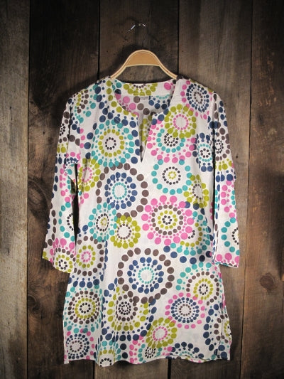 Tunic - Cotton Tunic Top Spring Colors - Girl Intuitive - Nusantara -