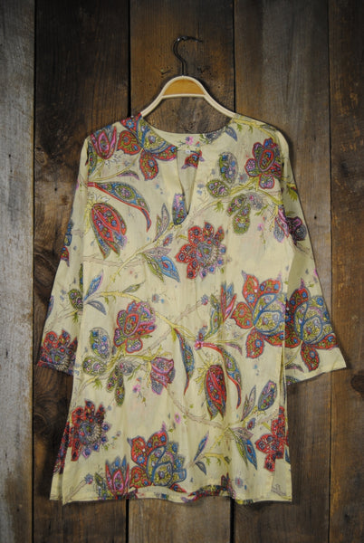 Cotton Tunic Top Vintage Floral – Girl Intuitive