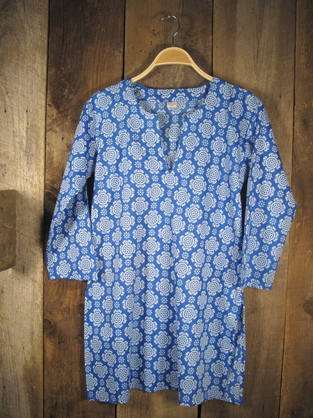 Tunic - Cotton Tunic Top Tory in Blue - Girl Intuitive - Nusantara -