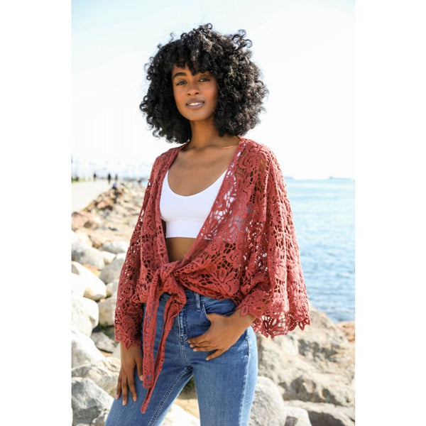 Kimono - Crochet Floral Petal Kimono Wrap - Girl Intuitive - Leto -