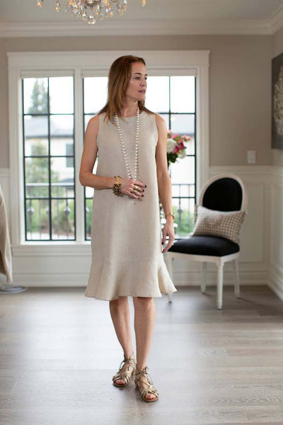 Dresses - Ellie Tank Linen Dress - Girl Intuitive - Crown Linen Designs -
