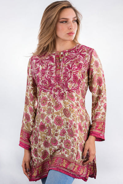 Tunic - Deena Rose Silk Tunic Top - Girl Intuitive - Sevya -