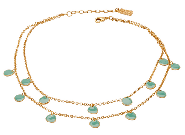 Necklace - Karine Sultan Delicate Enamel Beads Necklace - Girl Intuitive - Karine Sultan -