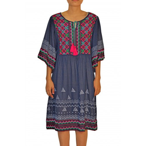 Dresses - Dolma Mexican Embroidery Dress - Girl Intuitive - Dolma -