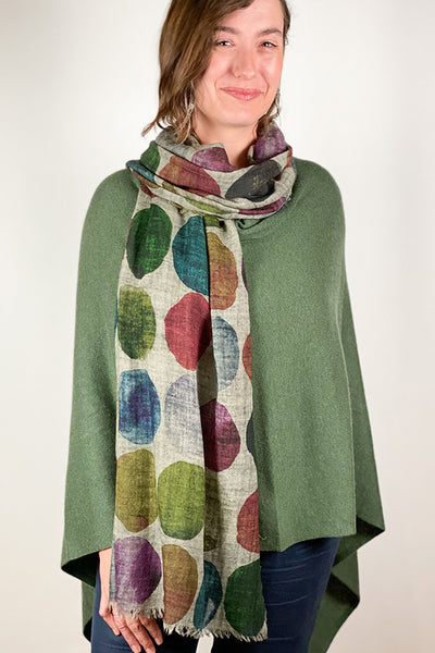 Poncho - Dolma Cashmere Poncho Seaweed Green - Girl Intuitive - Dolma -