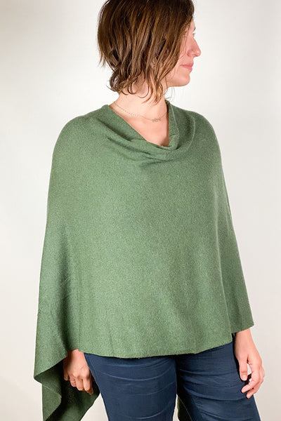 Poncho - Dolma Cashmere Poncho Seaweed Green - Girl Intuitive - Dolma -