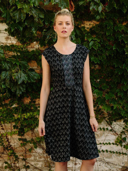 Dresses - Mata Traders Marseille Dress Ikat Black - Girl Intuitive - Mata Tarders -