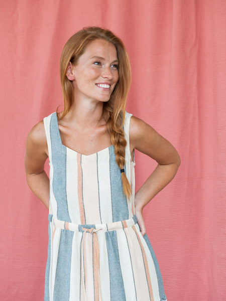 Dresses - Mata Traders Mondrian Dress Pastel Stripes - Girl Intuitive - Mata Traders -