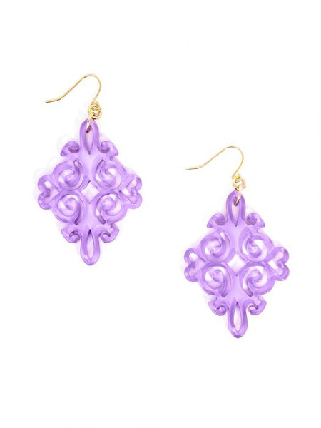 earrings - Twirling Blossom Earrings - Girl Intuitive - Zenzii - Lavender