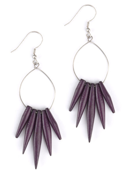 earrings - Quill Earrings - Purple - Girl Intuitive - Mata Traders -