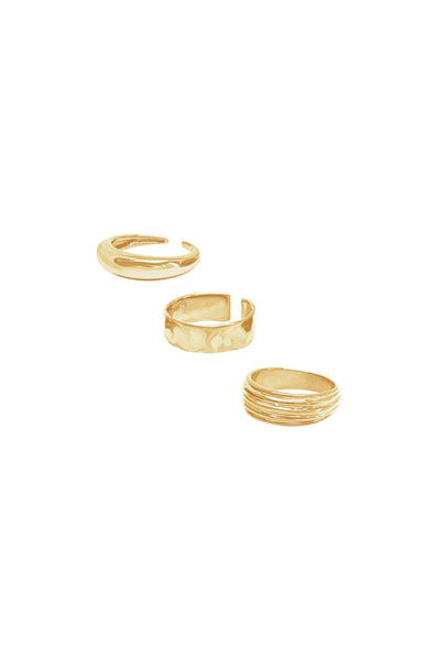 Ring - Ettika Golden Glow Ring Set - Girl Intuitive - Ettika -
