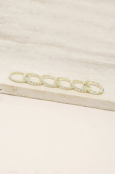 Ring - Ettika Multi-Stack Geo Crystal Ring Set of 6 - Girl Intuitive - Ettika -