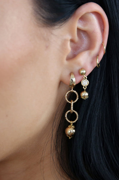 earrings - Mini Assorted Gold Dangle Earrings - Set of 5 Pairs - Girl Intuitive - Ettika -